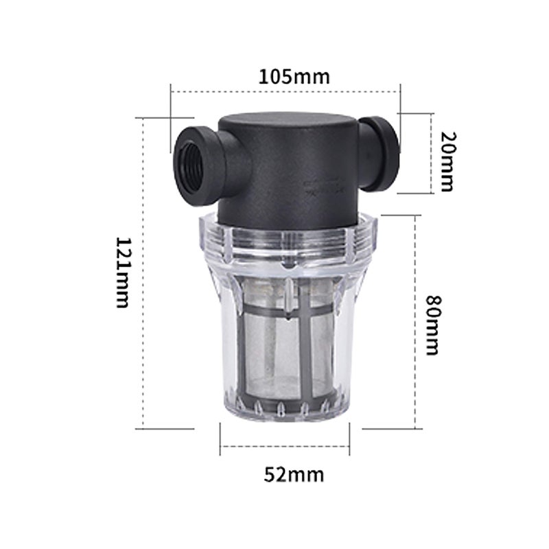 IMXMI Water Filter, 1/2''Twist-On Pipe Strainer, Nylon PA66 cover, PC bowl, 304 Stainless Screen(1/2''80 Mesh Female water filter) - Image 5